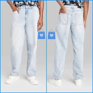 31x30 - Mens Standard Fit Straight Jeans - Original Use - Light Blue Denim